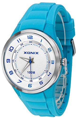 Analoge Unisex XONIX Armbanduhr mit El Hintergrundlicht Wr100m XABO 2
