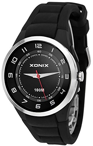 Analoge Unisex XONIX Armbanduhr mit El Hintergrundlicht Wr100m XABO 5