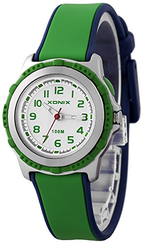 Kleine analoge XONIX Armbanduhr mit Licht nickelfrei wasserfest bis 100m Damen Kinder XAE63O 5