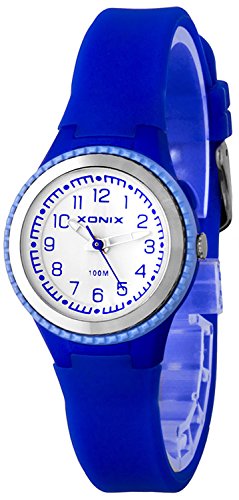 Analoge Damen und Kinder XONIX Armbanduhr WR100m nickelfrei Licht XH75KD2K 4