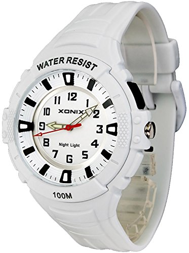 Analoge XONIX Herren und Teenager Armbanduhr mit Licht nickelfrei WR100m IQ 7