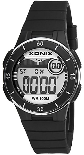 Armbanduhr XONIX digital fuer Damen und Maedchen mit Alarm Timer Stoppuhr wasserdicht bis 100m XDS79K 3
