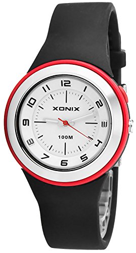 Armbanduhr XONIX mit 12 Stunden Ziffernblatt fuer Damen und Teenager WR100m nickelfrei Licht XAP 6