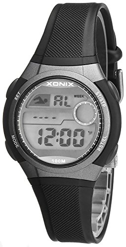 Digitale Unisex XONIX Armbanduhr Timer Alarm Stoppuhr Licht WR100m XDLF 5