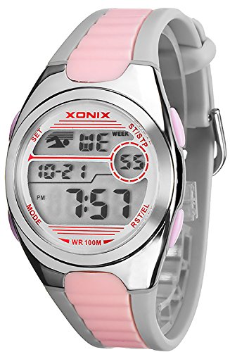 Digitale unisex Xonix Armbanduhr WR100m MH 10