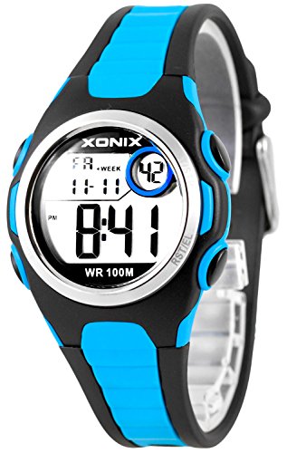 Digitale XONIX Armbanduhr vielen Funktionen WR100m nickelfrei Damen Kinder XDN11SP 2