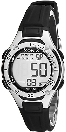 Digitale XONIX Armbanduhr fuer Damen und Kinder WR100m super leicht nickelfrei X1LYMA 7