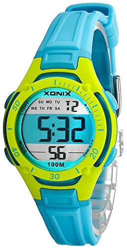 Digitale XONIX Armbanduhr fuer Damen und Kinder WR100m super leicht nickelfrei X1LYMA 4