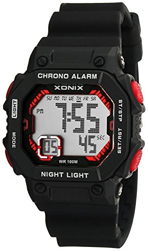 Digitale XONIX Armbanduhr fuer Damen Kinder mit Timer Alarm Stoppuhr wasserdicht 100m XF97GM 8