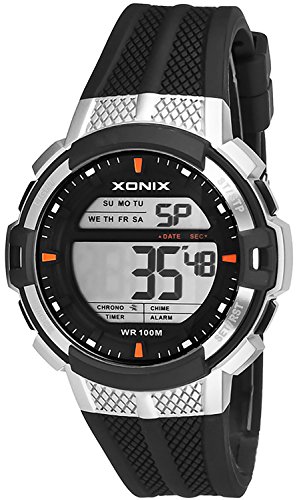 Digitale XONIX Multifunktions Armbanduhr fuer Herren und Teenager WR100m Alarm Timer Stoppuhr XDT43J 4