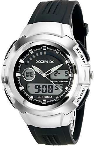 Multifunktions Armbanduhr XONIX fuer Herren und Jungen analog didital WR100m XLD0 2