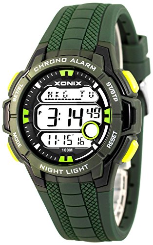 Multifunktions XONIX Armbanduhr mit Weltzeitangabe WR100m fuer Teenager Herren XDLG54M 6