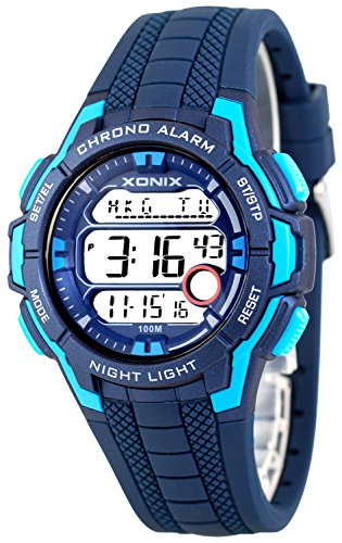 Multifunktions XONIX Armbanduhr mit Weltzeitangabe WR100m fuer Teenager Herren XDLG54M 3