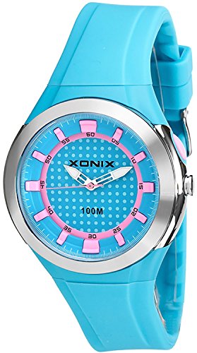 Sportlich Damen XONIX Armbanduhr WR100m mit Hintergrundlicht nickelfrei XAF75U 1