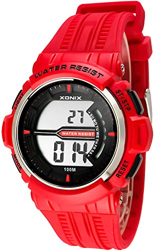 Sportliche Herren Teenager XONIX Armbanduhr WR100m Stoppuhr Alarm Lich X0JQ 4