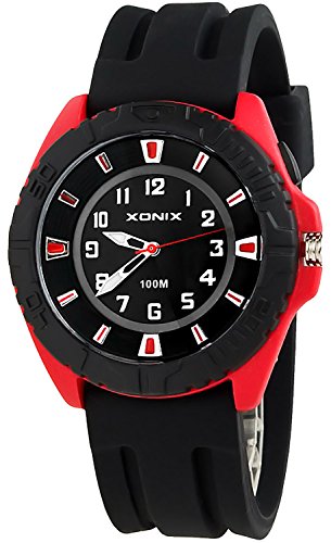 Grosse Unisex XONIX Armbanduhr mit beleuchtetem Ziffernblatt WR100m JQ 2