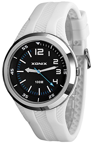 Unisex XONIX 12 Stunden Ziffernblatt Armbanduhr WR100m nickelfrei XDH11U 1