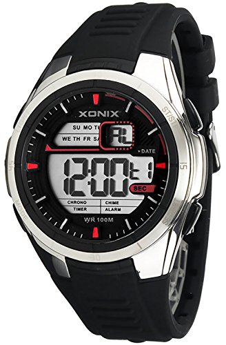 XONIX WR100m sportliche digitale Armbanduhr fuer Herren und Jungen XGN81L 4