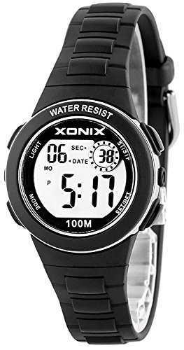Zauberhafte sportliche XONIX Armbanduhr fuer Damen und Kinder WR100m Timer Alarm Stoppuhr XDM62K 8