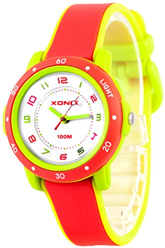 Zauberhafte XONIX Armbanduhr fuer Damen und Kinder nickelfrei Licht WR100m XAKC11 1