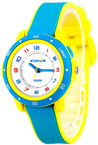 Zauberhafte XONIX Armbanduhr fuer Damen und Kinder nickelfrei Licht WR100m XAKC11 2