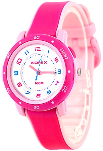 Zauberhafte XONIX Armbanduhr fuer Damen und Kinder nickelfrei Licht WR100m XAKC11 4