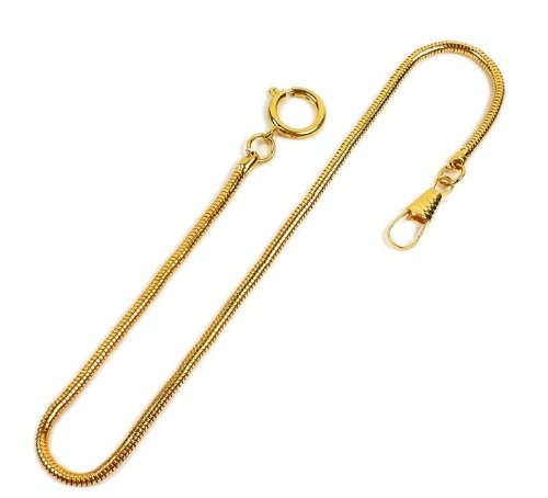 Taschenuhrkette Schlangenkette Metall Vergoldet RE 22046