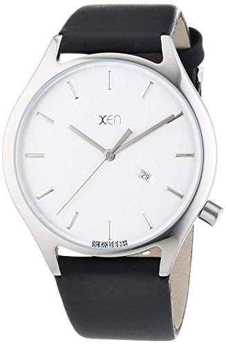 Xen Herren-Armbanduhr XL Analog Quarz Leder XQ0247