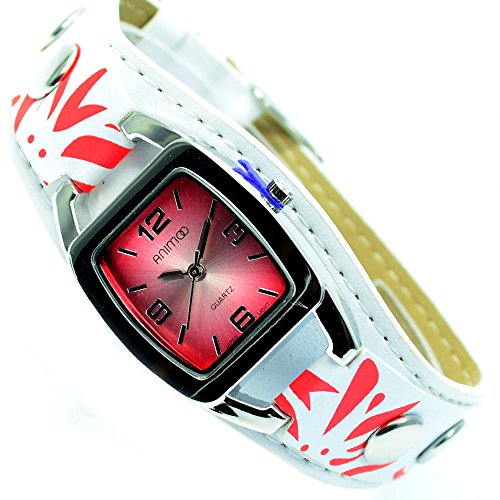Animoo Weiss Rot Silber Fashion Mode Trend Al 582