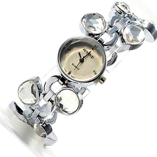 Animoo Damenuhr Silber Analog Metall Armbanduhr Schmuck Mode Trend Style Uhr