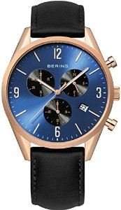 Bering Time Herren-Armbanduhr Chronograph Quarz Leder 10542-567