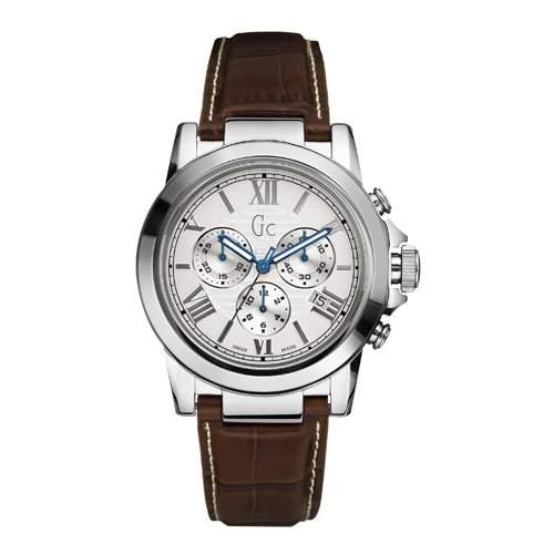 Gc Watches Gents B-2 Class Stainless Steel Case with Brown Leather Strap Chronograph Watch