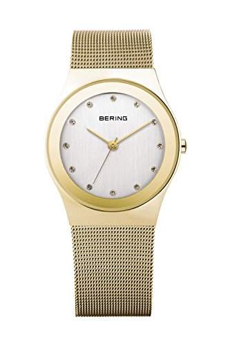 Bering Time Damen-Armbanduhr Analog Quarz Edelstahl beschichtet 12927-334