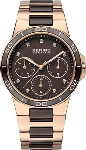 Bering Time Damen-Armbanduhr Part Ceramic Analog Quarz verschiedene Materialien 32237-AZ3
