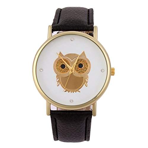 YESURPRISE Damen Uhr PU Kinder Eule Armbanduhr Leder Quarz Uhr Paare Uhr Watch Geschenk Watch Gift montre de poche E6