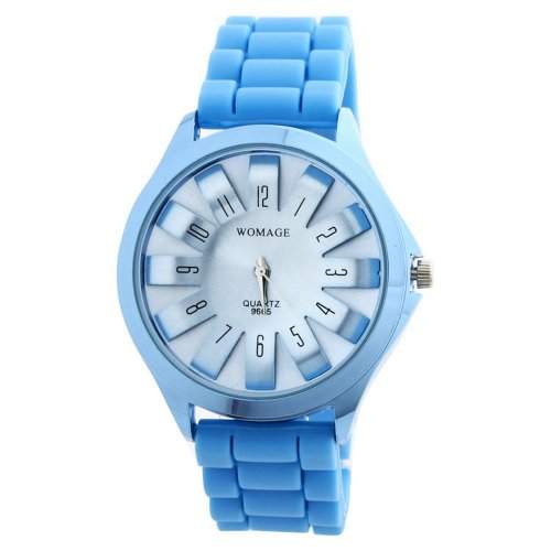 YESURPRISE Uhr hellblau Quarz Damen Herren Kinder Uhr Armbanduhr Silikone Geschenk Xmas Gift watch reloj de pulsera montre de