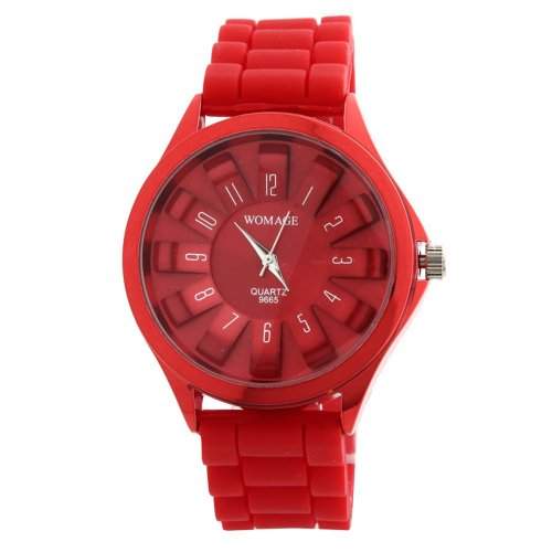 YESURPRISE Uhr rot Quarz Damen Herren Kinder Uhr Armbanduhr Silikone Geschenk Xmas Gift watch reloj de pulsera montre de