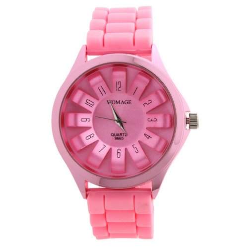 YESURPRISE Uhr pink Quarz Damen Herren Kinder Uhr Armbanduhr Silikone Geschenk Xmas Gift watch reloj de pulsera montre de