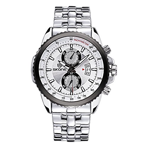 Maenner Luxury Brand Sport Relojes Reloj Hombre Relogio Masculino Quarz Montre Homme Military Watch Silber