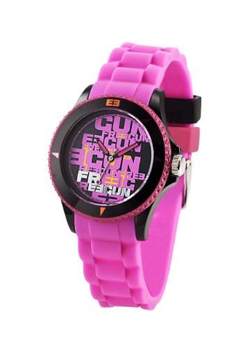 Freegun Damen-Armbanduhr Analog Silikon mehrfarbig EE5038