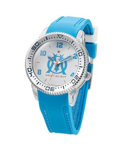 Freegun OMF8002, Olympique de Marseille Jungen Fussball-Armbanduhr Regate Quarz analog Silikon Blau
