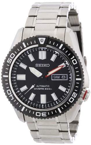 Seiko Herren-Armbanduhr XL Divers Analog Automatik Edelstahl beschichtet SKZ325K1