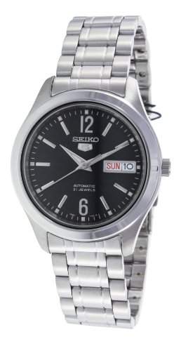 Seiko Herren-Armbanduhr Analog Automatik Silber SNKM57K1