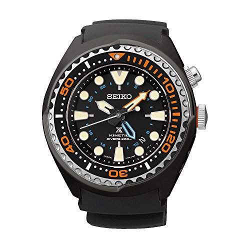 Seiko Herren-Armbanduhr XL Kinetic Diver Chronograph Quarz Plastik SUN023P1