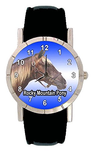 Rocky Mountain Pony Pferde Motiv mit Lederarmband