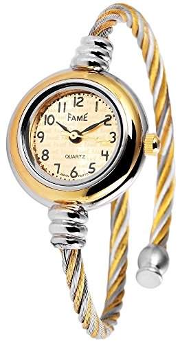 Mini Spangenuhr Damenuhr Gold Silber Schwarz Analog Metall Armbanduhr