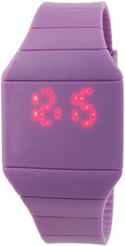 Bellos Lila Violett Digital Touch LED Armbanduhr Unisex Quarz