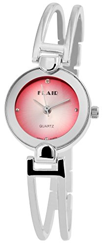 Modische Rot Silber Analog Metall Armbanduhr Schmuck Style Mode Trend Uhr