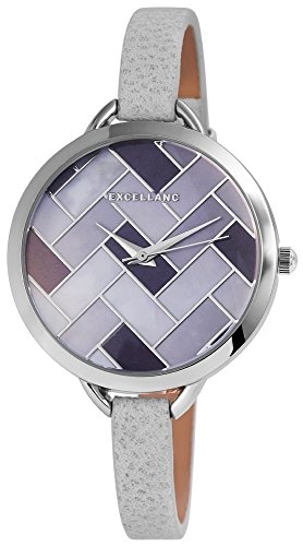 Modische Grau Unique Analog Metall Leder Armbanduhr Quarz Uhr