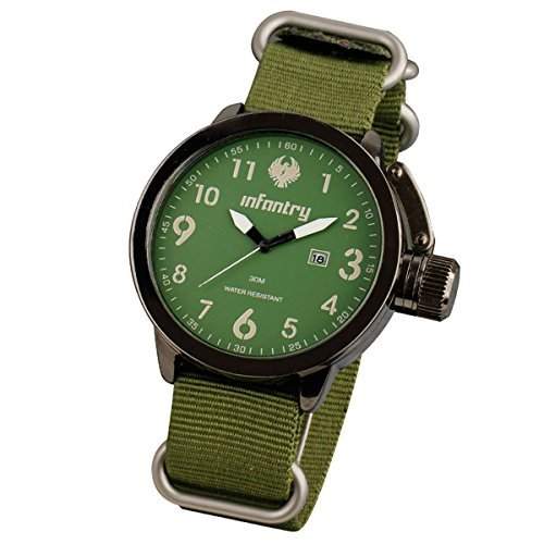 INFANTRY Herren-Armbanduhr Herren Uhr Quarzuhr MIT Datumsanzeiger Militaeruhren Armee Outdoor Uhr